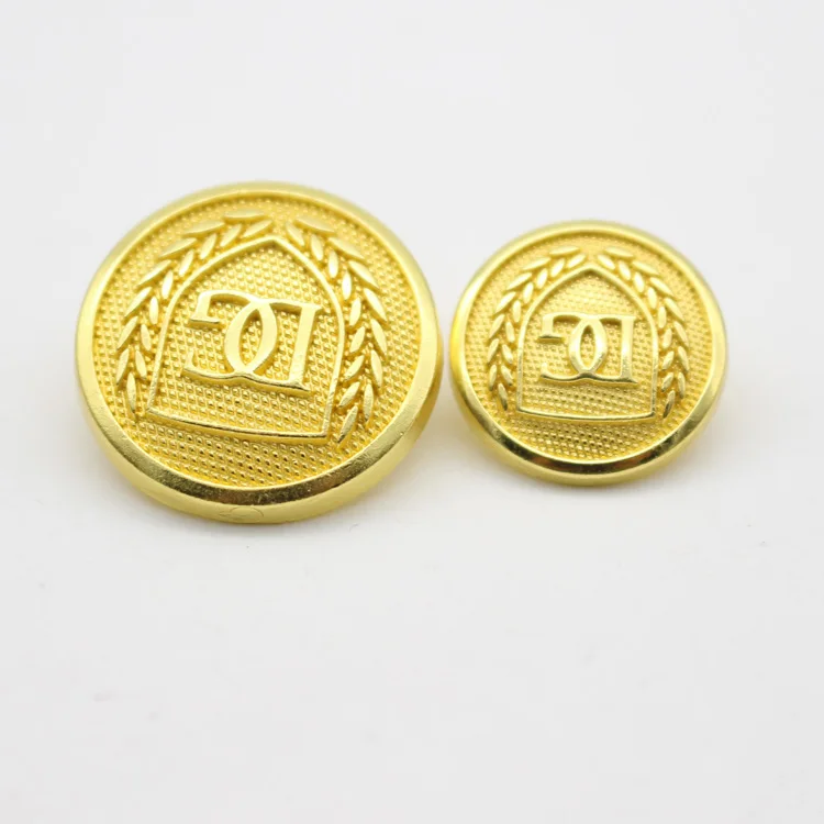 
custom fancy metal gold military uniforms button 