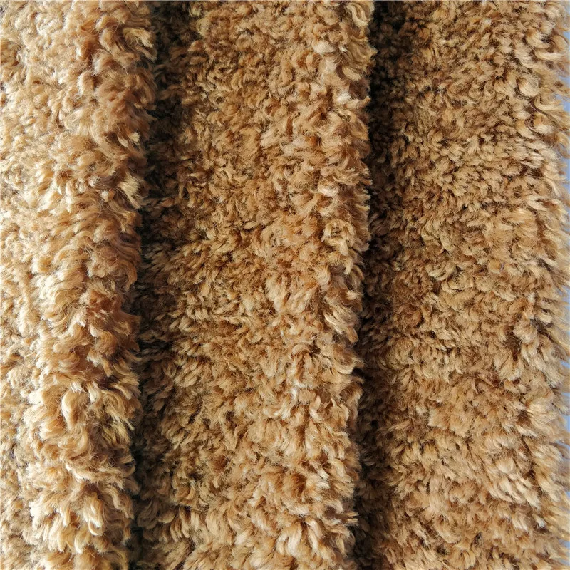 Sheep Skin Sherpa Fabric Mongolian lamb fur for Women Coat Lining