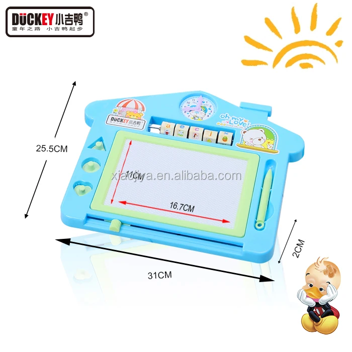 Latest Arrival Kids Stationery Colorful Magnetic Drawing Board Plastic for Kids Blue Pink CN;ZHE DUCKEY Unisex 5703 64