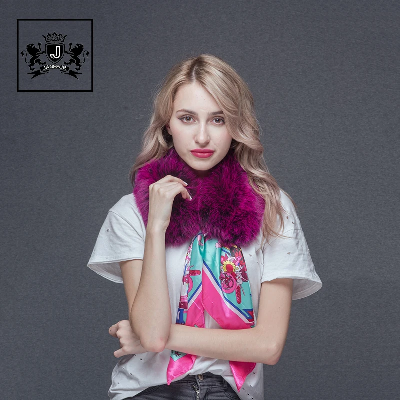 Elegant Neck Gaiters Fur Collar Fashion Winter Women  Real Fox Fur Scarf