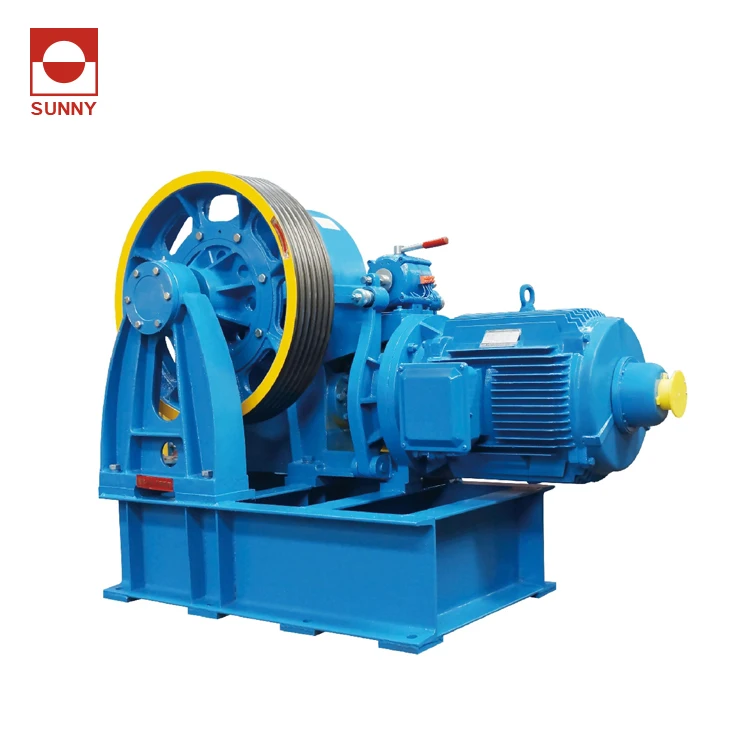 Top selling elevator components various size gearless traction motor engine for lift traction machine