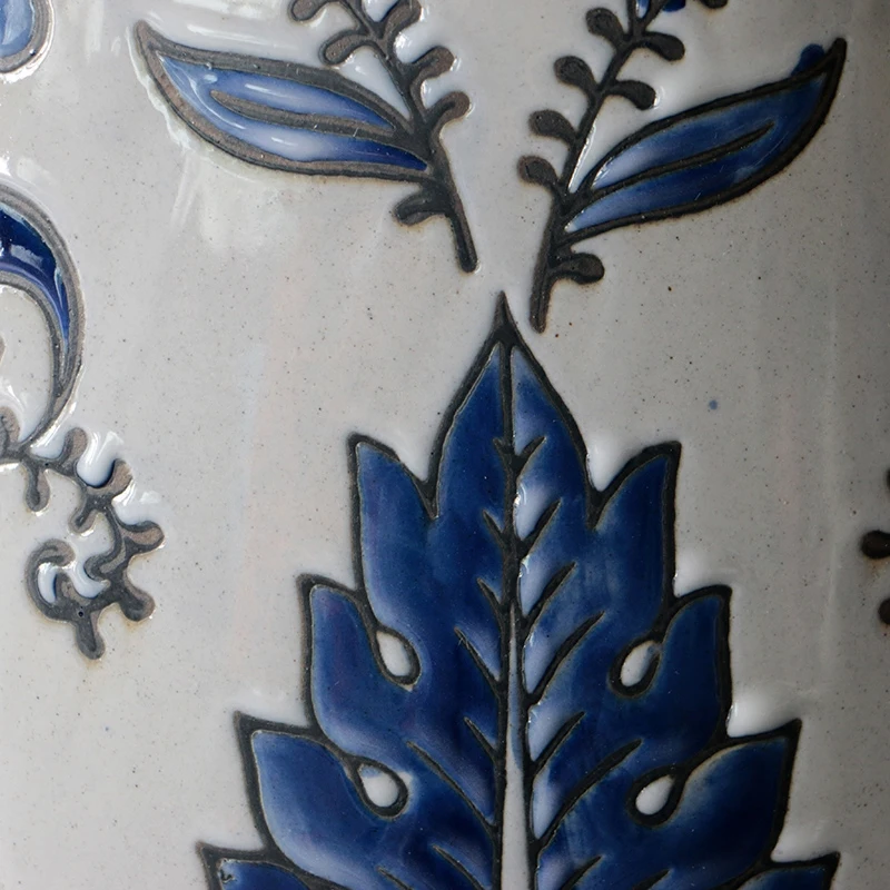 Blue and White color ceramic stools with carving for home office hotel garden decoration