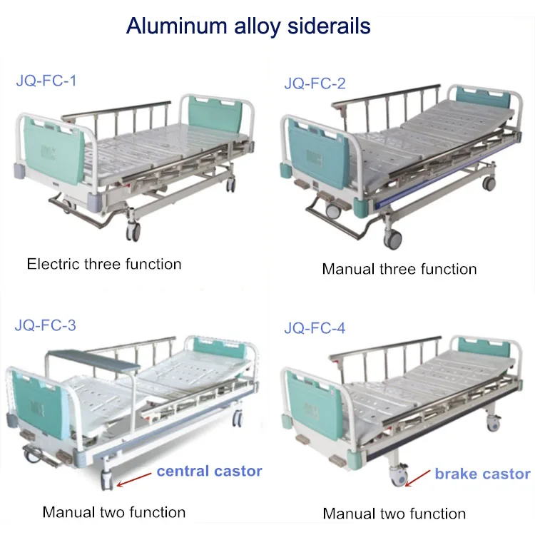 JQ-FC-1 green color electric three function nursing bed with quality motor