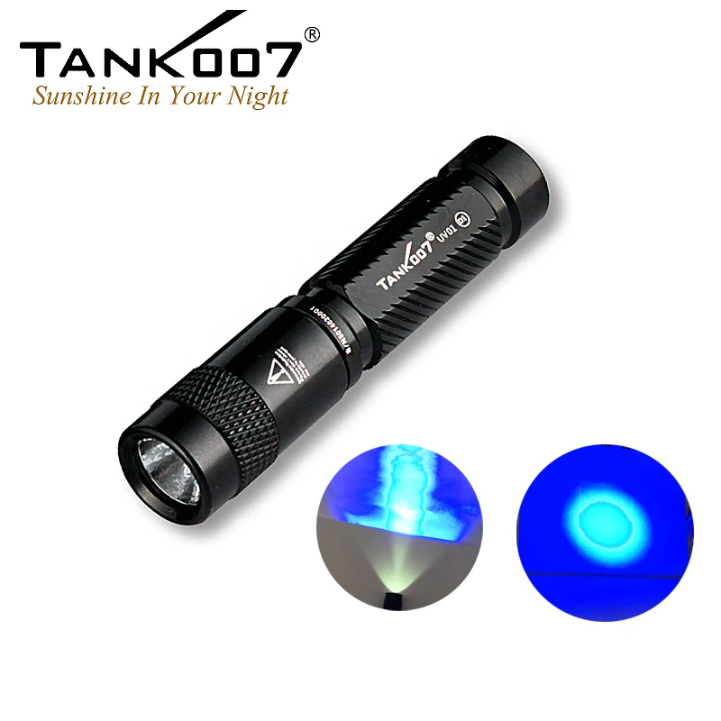 Tank007 365nm uv curing lamp edc waterproof lanterna pocket black light for refrigerant leaks torch mini keychain flashlight