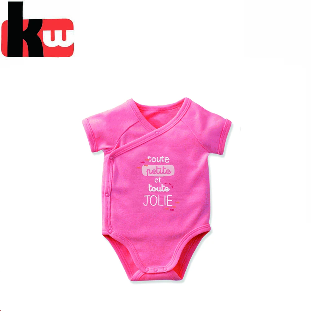 GOTS OEKO-TEX standard cotton infant baby overlap body summer romper