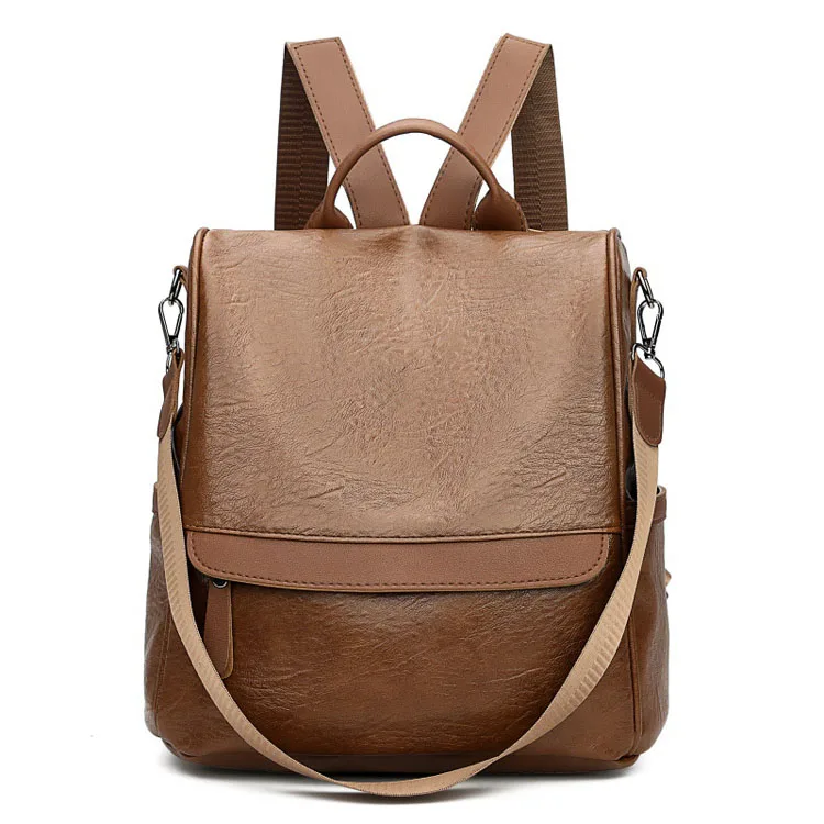 Оптовая продажа от производителя, новый однотонный Повседневный простой рюкзак с двумя плечами, мягкий безопасный для лица, Модный женский рюкзак с двойной спинкой