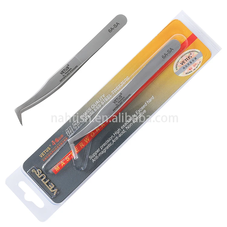 
100% Genuine Vetus 5B-SA Series Ultra Precision Stainless Tweezers for Eyelash Tweezer 