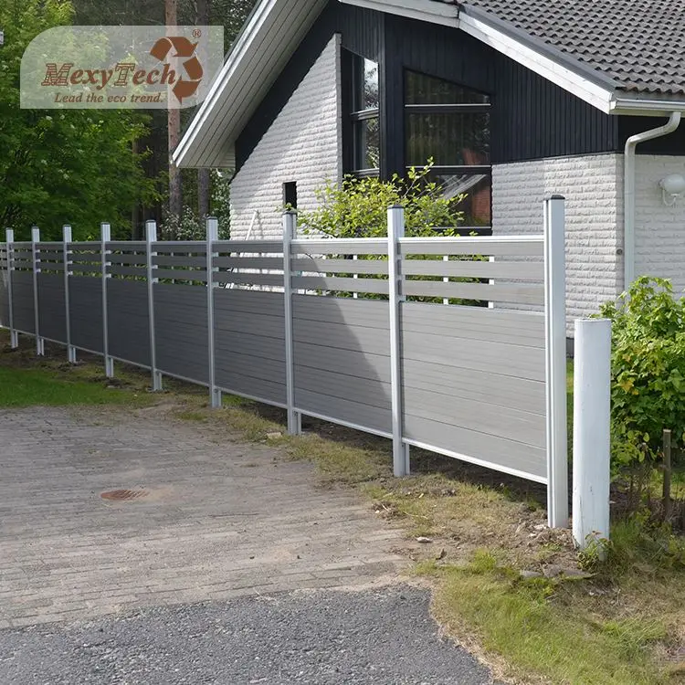 Wholesale cheap fireproof wpc villa fencing plastic wood garden fence panels