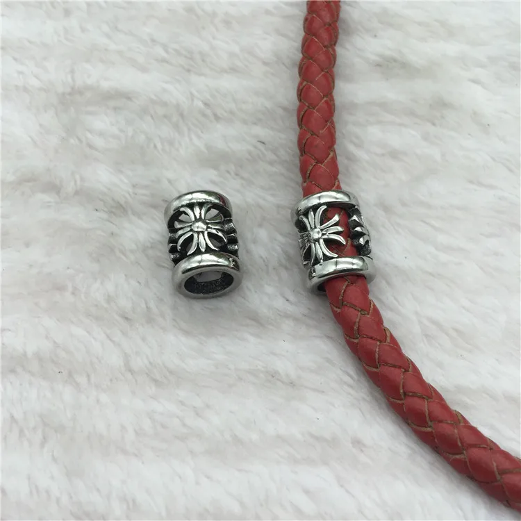 Китайская фабрика, красивые стильные металлические бусины из нержавеющей стали 316L с отверстием 6 мм