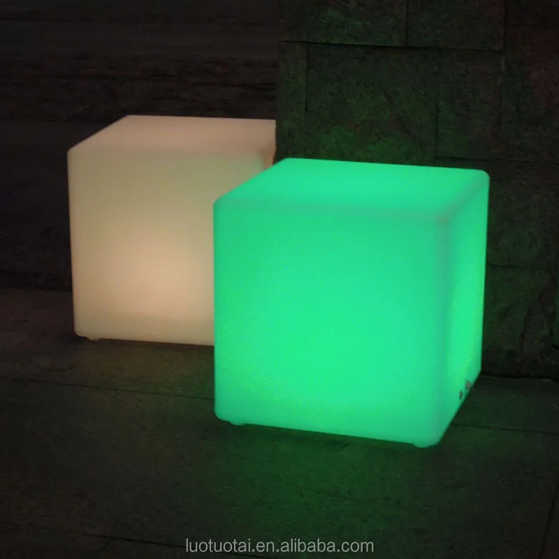 
Rechargeable Illuminated led cube kit plastic cube chair lighted led cube chair outdoor seating for living room LTT-C500 