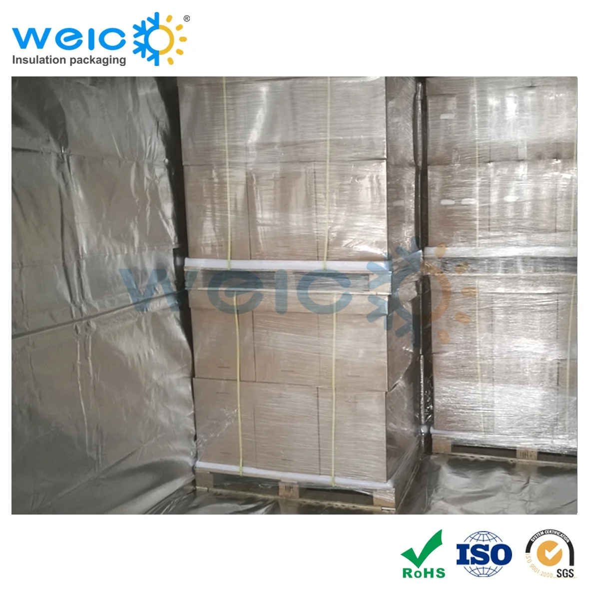 Aluminium foil thermal insulation blanket for shipping container, thermo isolated container liners 20ft 40ft 40hc