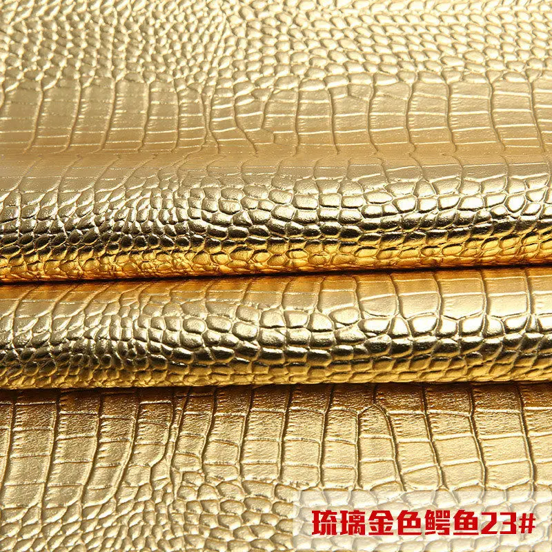 Crocodile Grain Synthetic Leatherette Black Faux PU Leather Upholstery Fabric PVC  foam Leather farics sponge leather