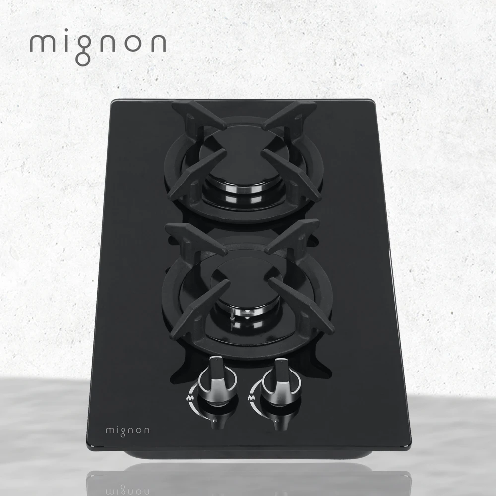 Встроенная варочная панель домино из закаленного стекла с 2 горелками кухонная плита v