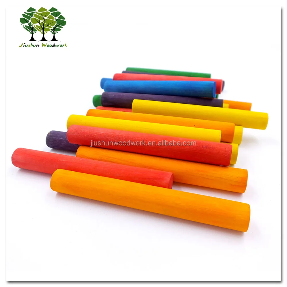 wholesale round wooden colored craft stick