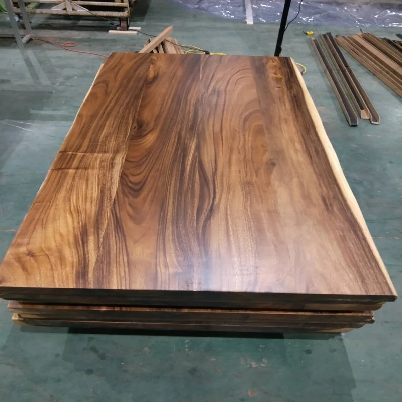 American Style live edge slab Table top trong Frame Dining Table dining tables
