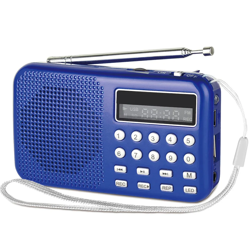 Портативный многофункциональный музыкальный mp3-плеер, динамик, запись, fm-радио со светодиодным фонариком и функцией памяти
