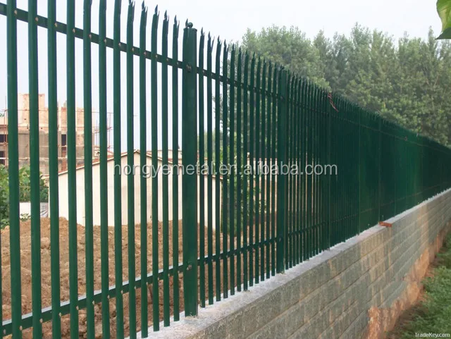 Alibaba China Manufacture Garden And Home Decorative  Used Steel Residential Security Hot Dipped Galvanized Steel Palisade Fence