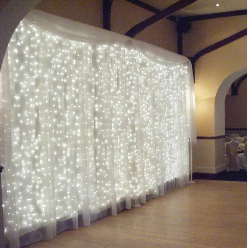 
3x3 6x3m led icicle Waterproof fairy Christmas led curtain light 