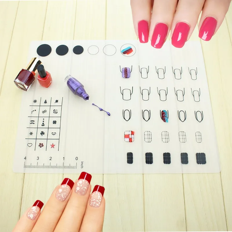 Custom Logo Manicure Tool Wholesale Non Slip Soft Silicone Nail Design Cup Mat Silicone Rubber Mat