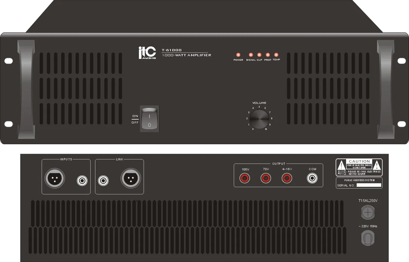 1 Channel High Power Public Address 1000 Watts Professional audio Amplifier