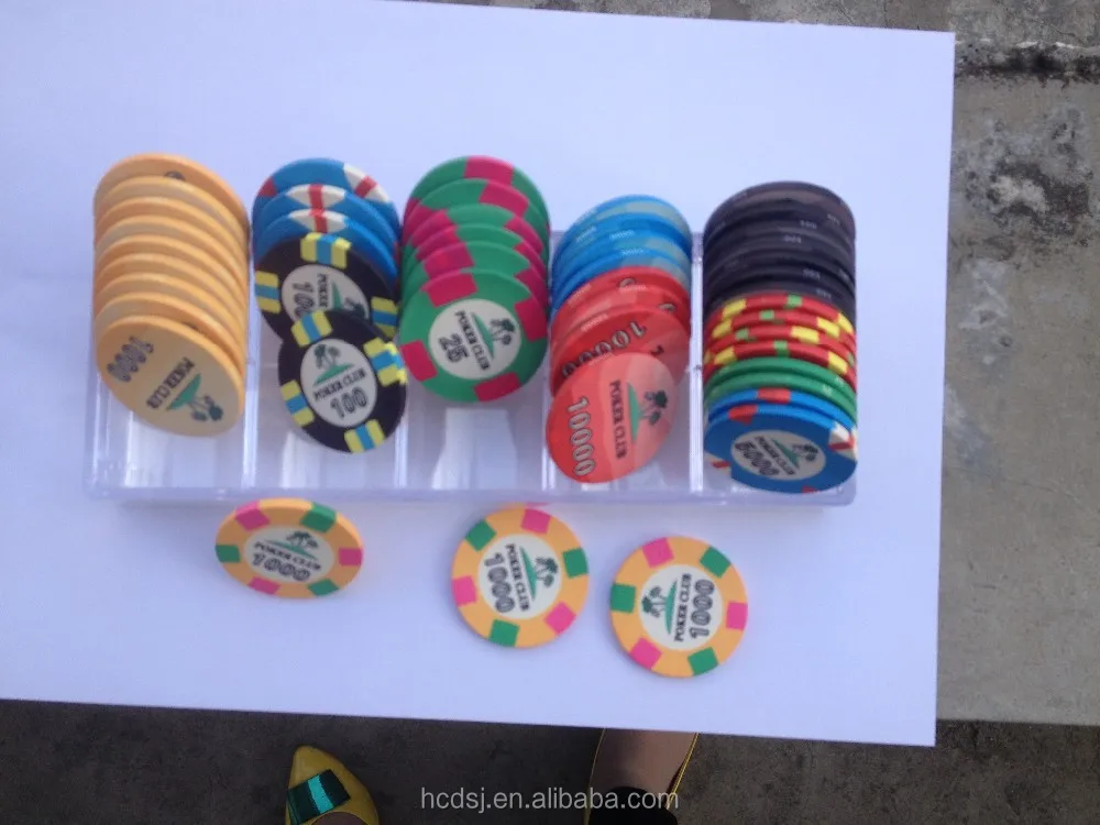 43MM ceramic poker Chip Key Chain 13.5g Custom Ceramic Blank Poker Chips