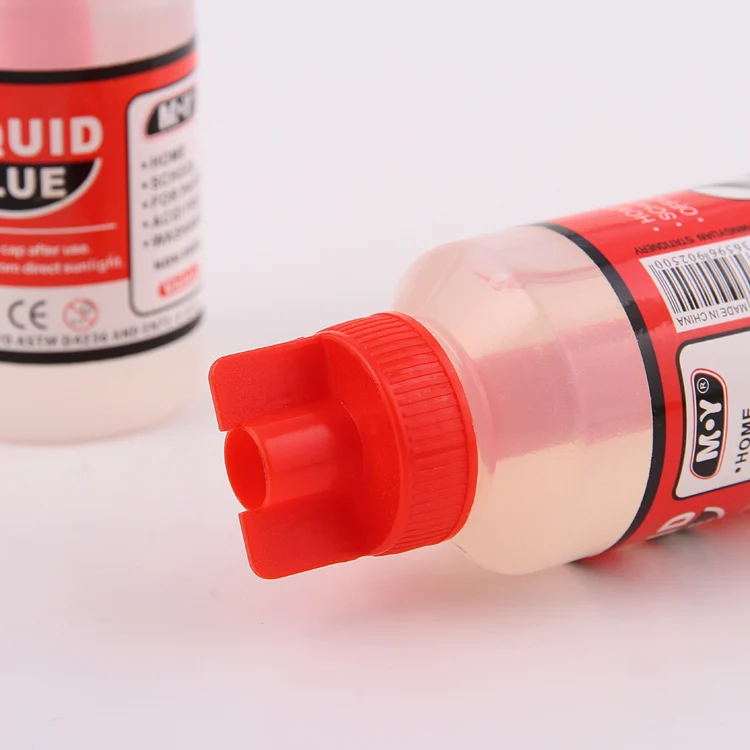 Washable and clear stationery liquid glue with brush