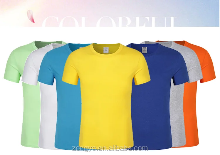 100%cotton pure black white grey t-shirt plain color blank cheap round neck t shirt O neck short sleeve OEM customized t-shirt