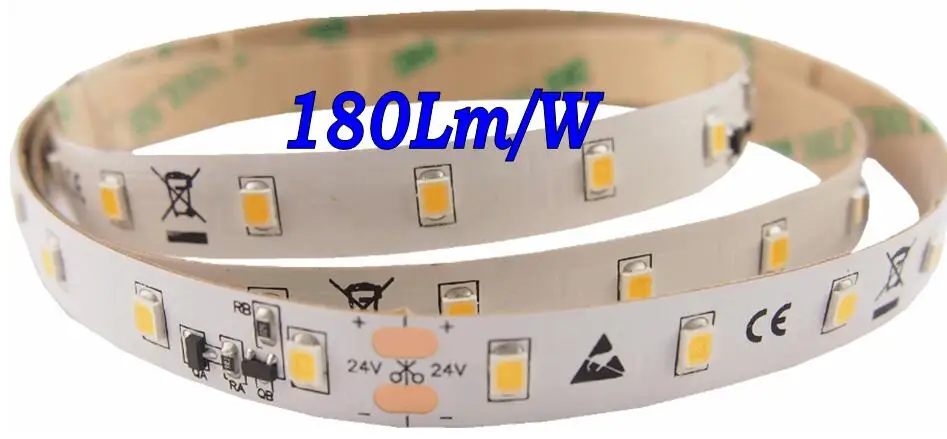 High Efficiency SMD2835 DC24V CC 180Lm/W 4000Lm/m LED Strip Projects Commercial lighting  Constant Current DC24V 22W 11.5W