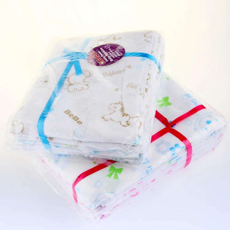 Wholesale 100% Patterned Cotton Soft Baby Muslin Cloth /Baby Napkin