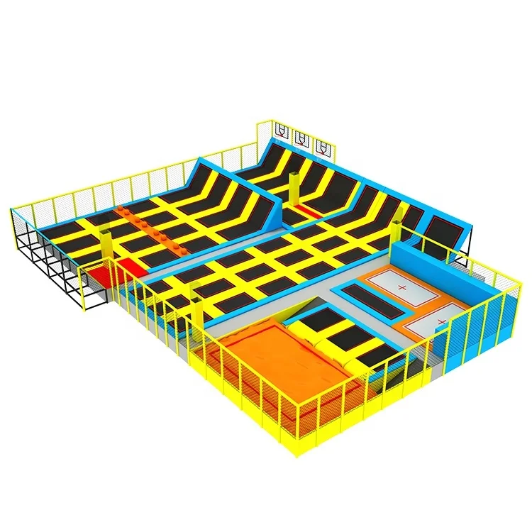 Hot-selling rectangular trampoline park, trampolines with foam pit for sale