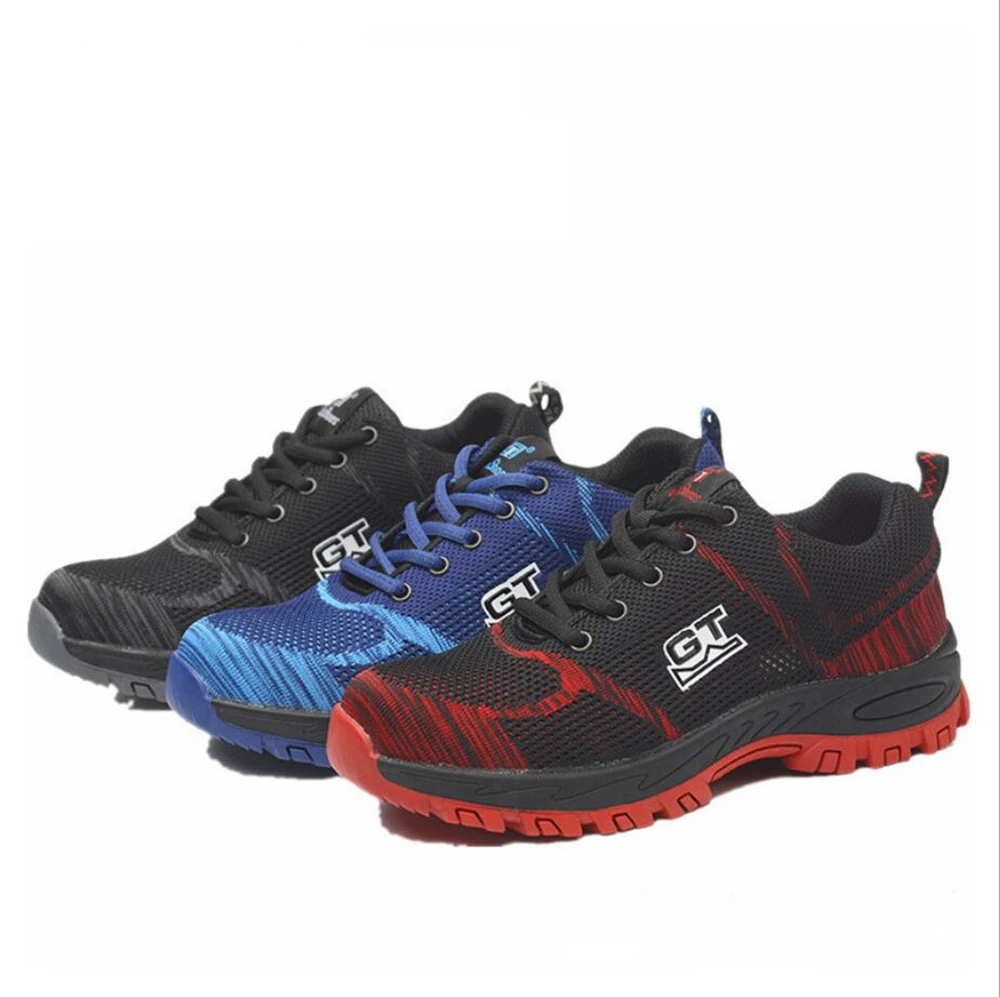 Модные мужские летние защитные ботинки со стальным носком дышащие рабочие сапоги мужские туризтические скальные ботинки FW-FZ0041