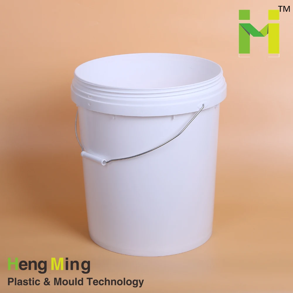 25L 6 gallon  black bucket plastic pail