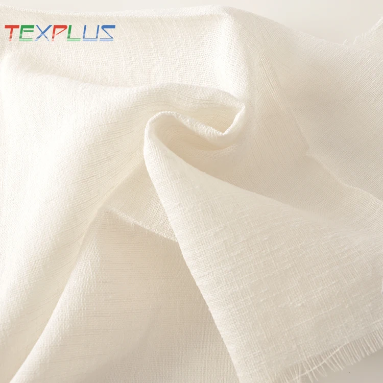 
European style solid yarn dyed upholstery sheer curtain fabric 