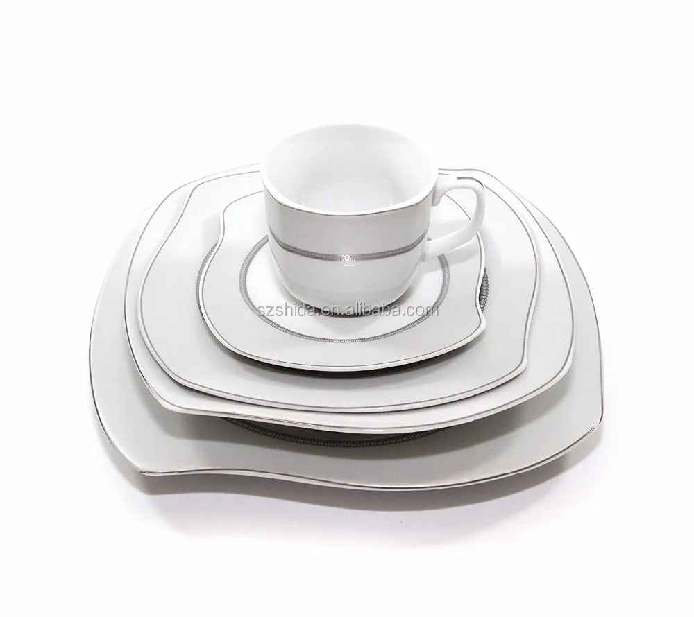 Europe Style  20pcs S  porcelain dinnerware sets/ royal porcelain tableware  with silver