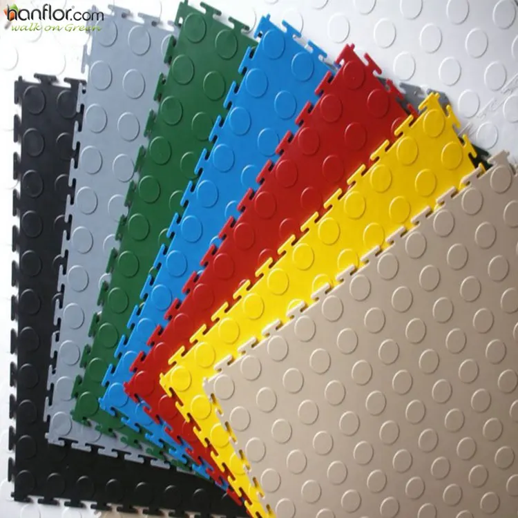 
Anti slip durable interlocking Vinyl garage flooring 