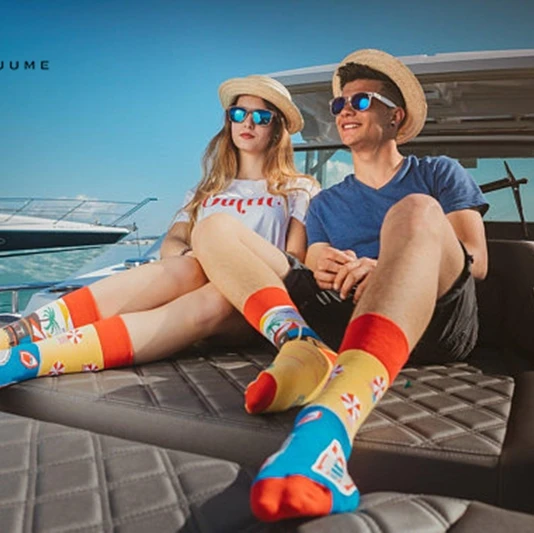 Novelty crazy young boy teen tube winter funny patterned men socks