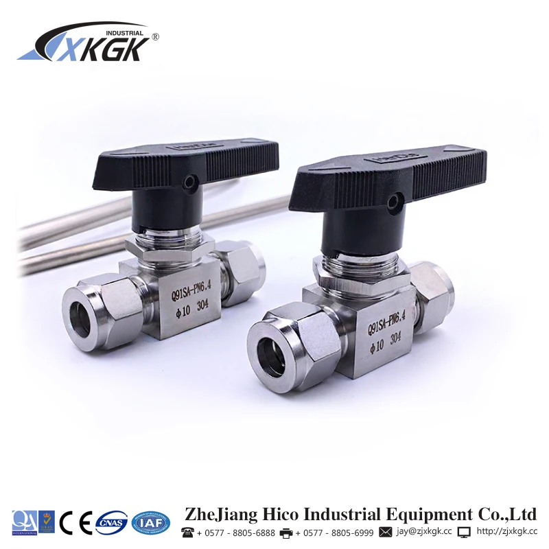 
SS316L 3000PSI Swagelok Pressure Ball Valve 1/4