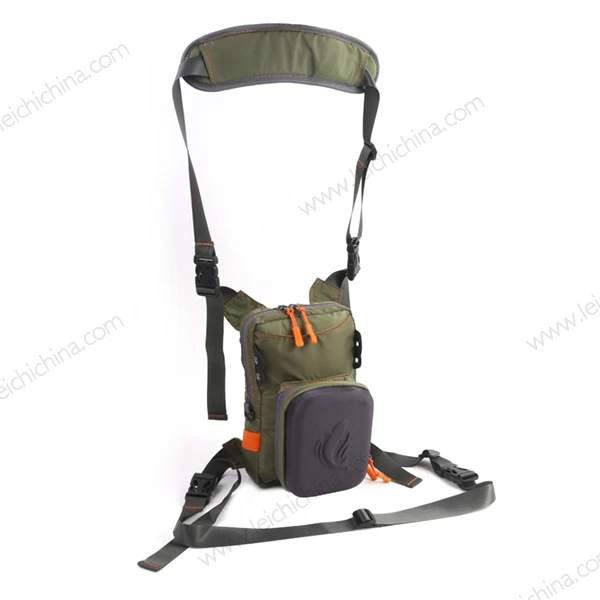 New Type Fishing Chest Pack Safe Guide with Molded Fly Bench