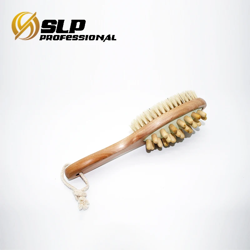 Двойная используемая щетка для сухой и массажной ванны для очистки