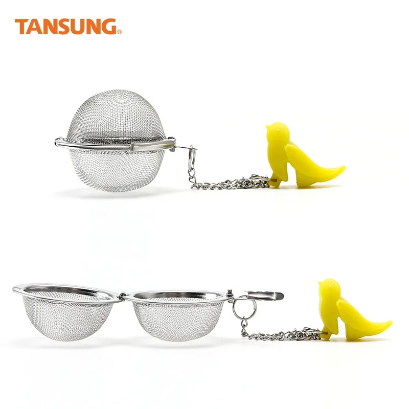 Custom Logo Cute Funny Eco-friendly Metal Stainless Steel Mini Travel Tea Infuser