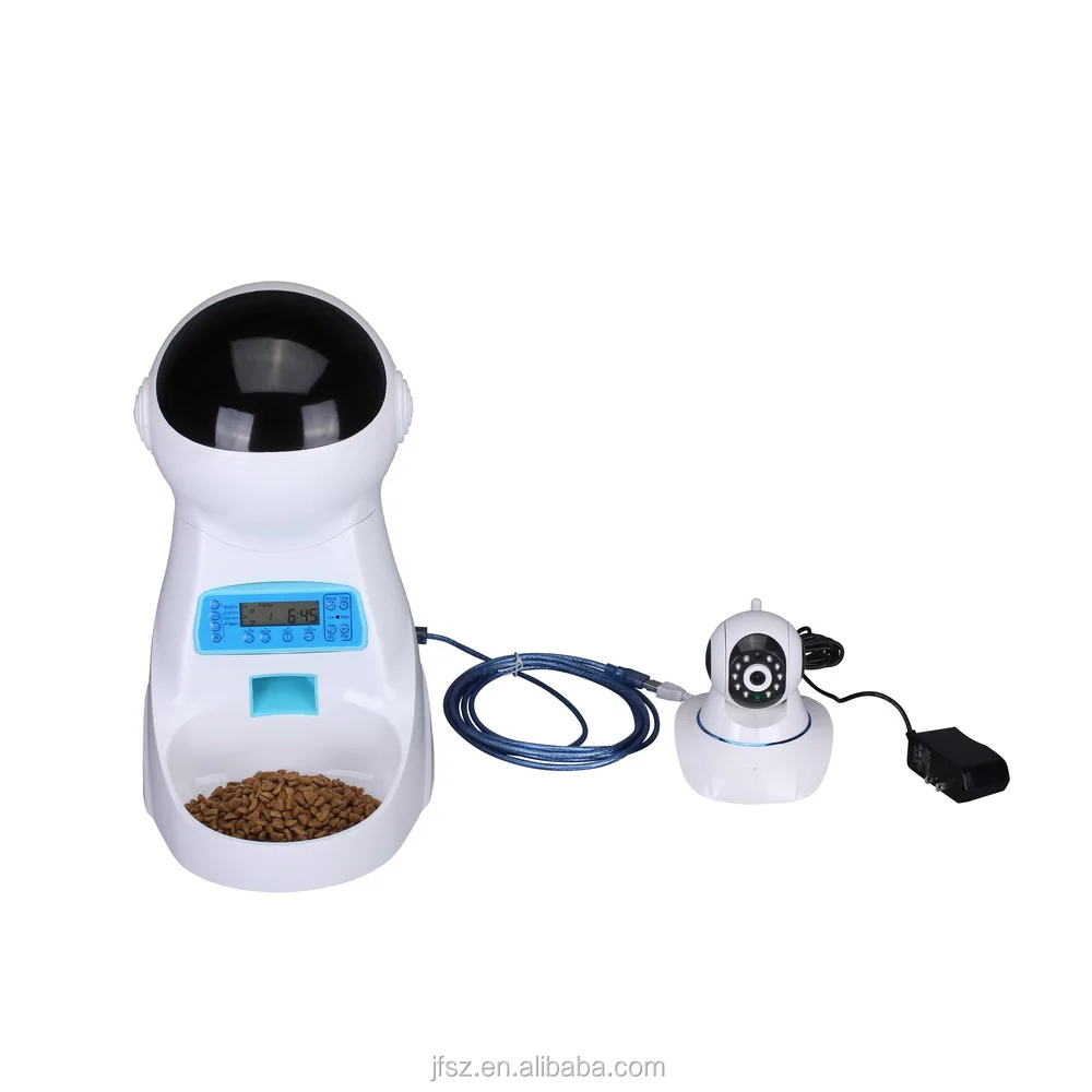 New Arrival 2018 High-tech Smart Automatic Dog Pet Feeder with Camera