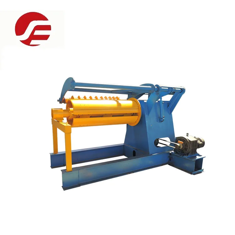 Roof and Wall  Cantilever Steel Coil Hydraulic Recoiler Automatic Stacker Machine
