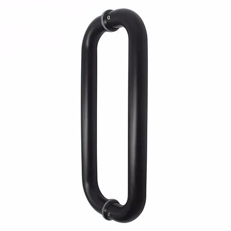 Stainless Steel Matte Black O Shape Glass Push Pull Door Handle