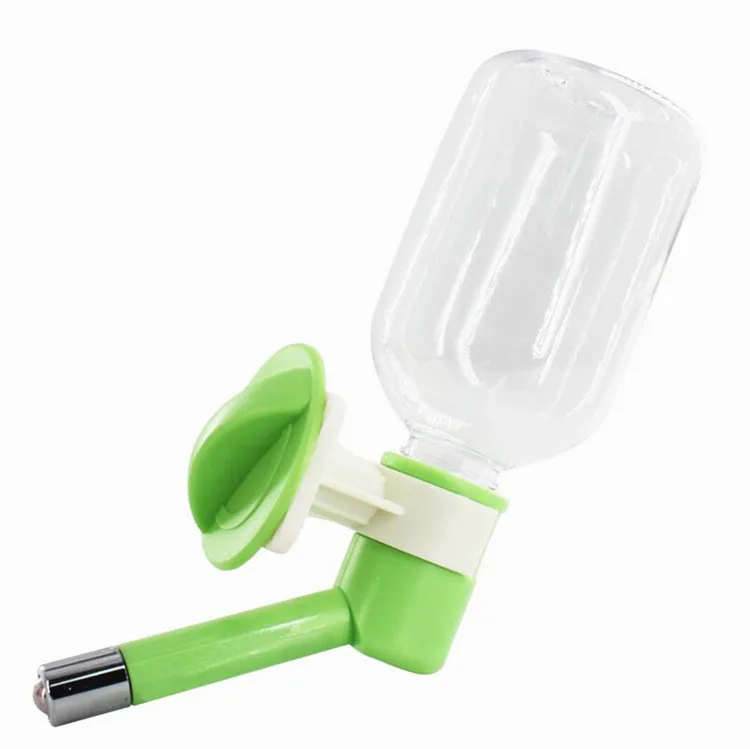 Wholesale 300ML Hanging Cage Dog Water Bottle Head Pet Water Drinking Dispenser