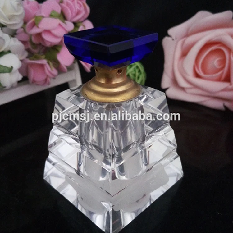 crystal glass .golf ball shaped perfume bottle