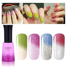 iLuve vernis ongles gel uv Temperature Chameleon Thermal Color Change UV LED Soak Off Gel Nail Polish 4 packs Cold to Hot