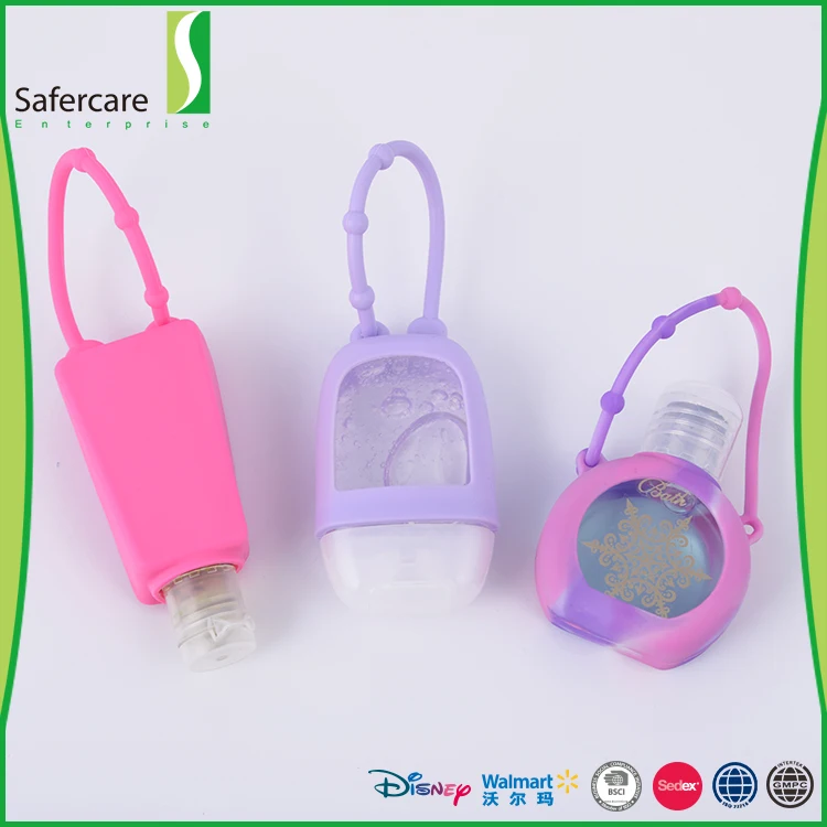 Promotional gift cute travel waterless silicone holder hand sanitizer