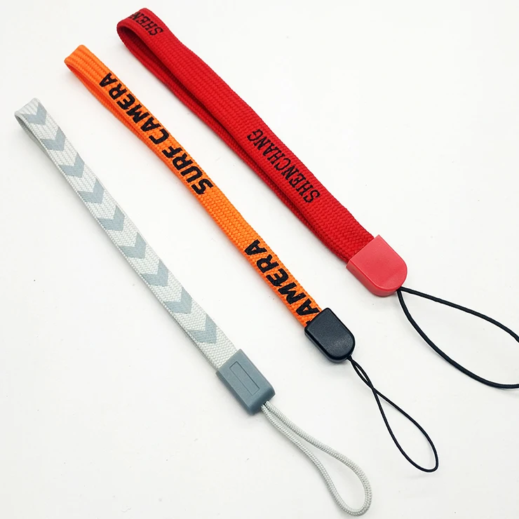 custom fashion fancy polyester woven printed phone strap