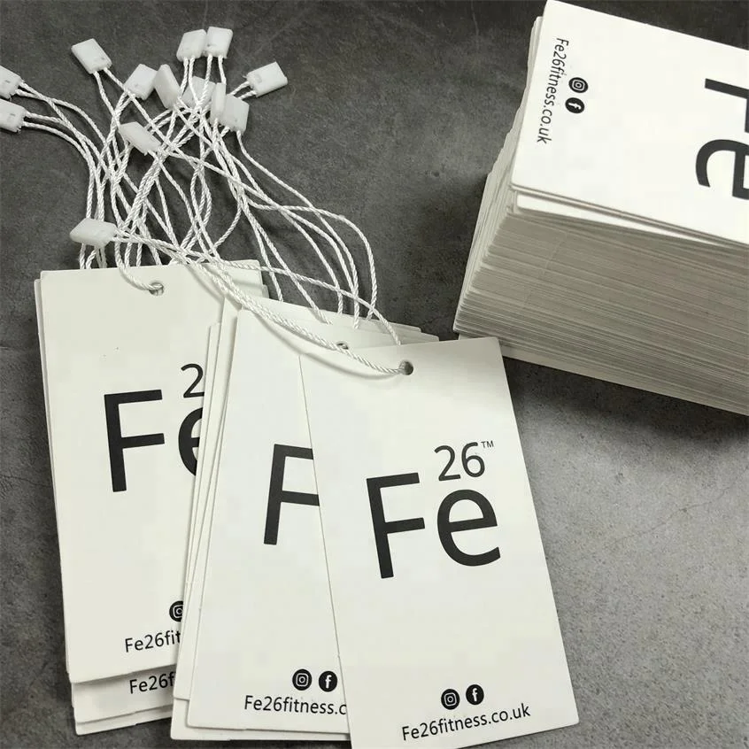 
OEM clothing paper hang tags custom brand name garment tag 