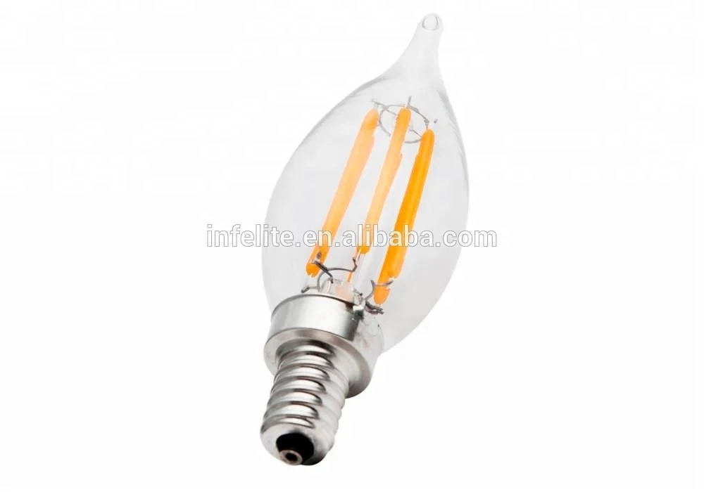 Vintage COB LED Filament Chandelier Candle Bulb Light Lamp C32 C35 E12 E14 B15 B22 2W 4W 6W